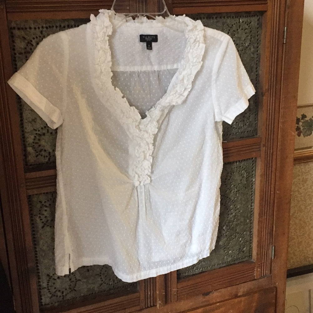 Talbots white blouse